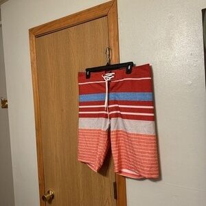 Old Navy Size 32 Multi-Color w/Stripes Swimming Trunks - EUC